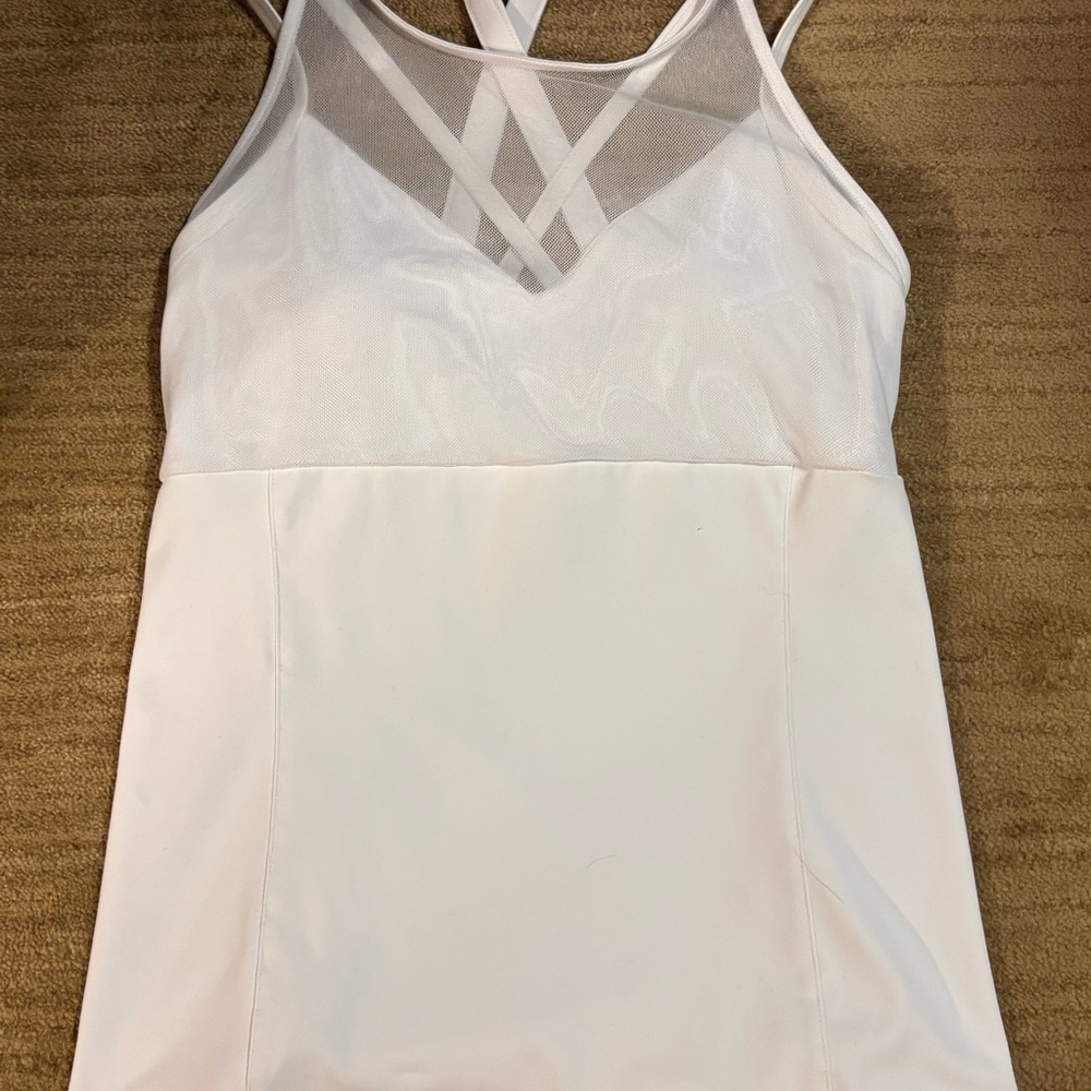 ALO Yoga White Strappy Tank Top